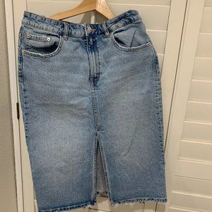 Zara denim slit skirt